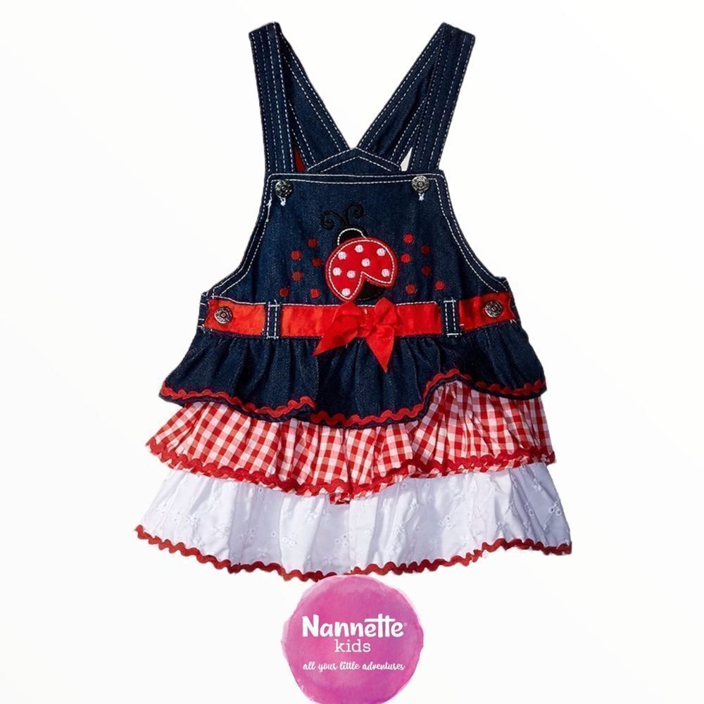 NANNETTE | Red | LADYBUG JUMPER DRESS
